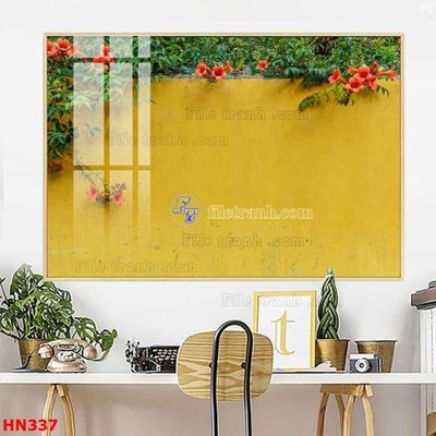 Download file gốc File tranh phố cổ hà nội xưa HN337 (in lụa) tranh 3D