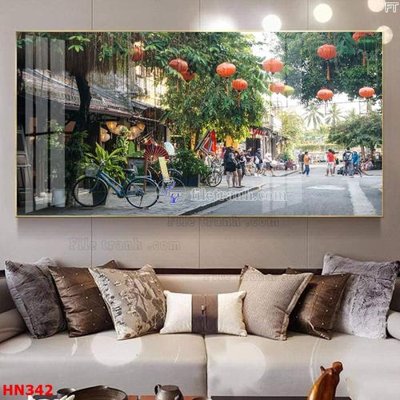 File tranh File tranh phố cổ hà nội xưa HN342 (gốc) in vải canvas