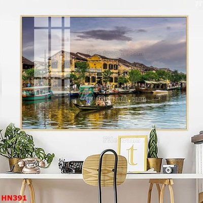 Tải file File tranh phố cổ hà nội xưa HN391 (ảnh gốc) in gạch men