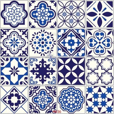 File tranh File hoa văn gạch bông HV36 (gốc) chủ đề thành phố