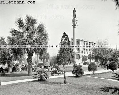 File tranh Hemming Park_ 1910 (bản gốc) trang trí văn phòng