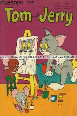 File tranh Hinh Anh Hoat Hinh Tom Va Jerry 106 (gốc) in vải canvas