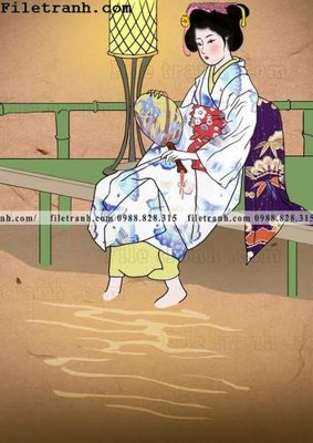 File PSD Hinh minh hoa co gai Nhat 116 (gốc) cho in quảng cáo