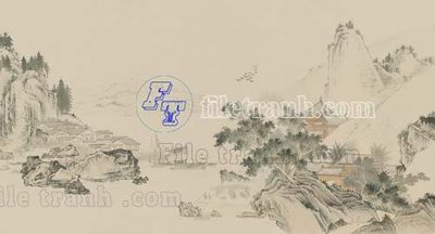 File PSD File tranh gốc tranh tường bích họa idochine trung quốc IDT102 (bản gốc) độ phân giải cao