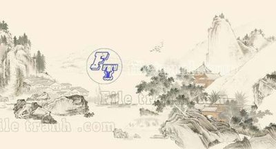 File PSD File tranh gốc tranh tường bích họa idochine trung quốc IDT105 (chất lượng in ấn)