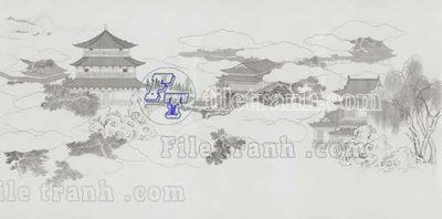 File gốc File tranh gốc tranh tường bích họa idochine trung quốc IDT111 (in tráng gương) hiện đại