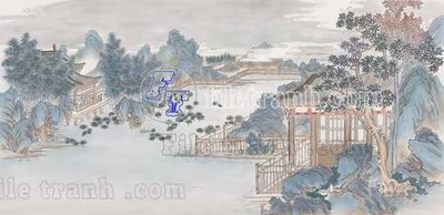 File tranh File tranh gốc tranh tường bích họa idochine trung quốc IDT113 (bản gốc) trang trí văn phòng