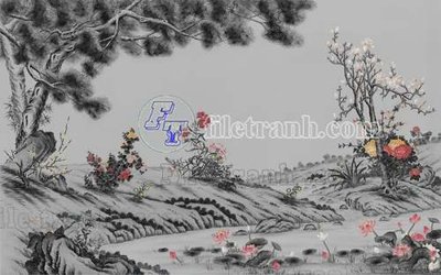 File gốc in ấn File tranh gốc tranh tường bích họa idochine trung quốc IDT133 (sẵn sàng tải về)