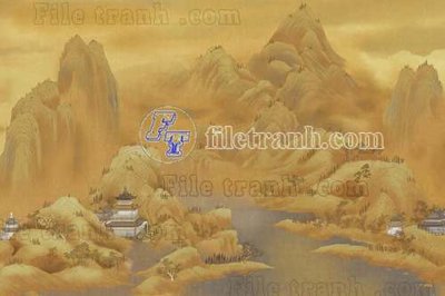 File gốc File tranh gốc tranh tường bích họa idochine trung quốc IDT190 (in lụa) tranh mã đáo