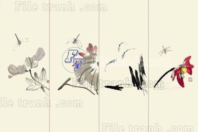 Hình ảnh file gốc in lụa File tranh gốc tranh tường bích họa idochine trung quốc IDT386