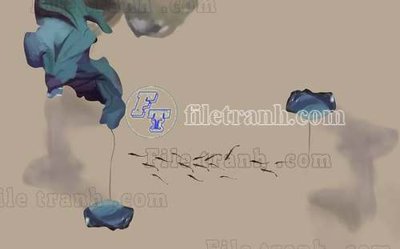 File in trần File tranh gốc tranh tường bích họa idochine trung quốc IDT405 (bản gốc) đại dương