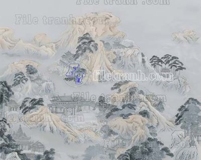 Tải file gốc File tranh gốc tranh tường bích họa idochine trung quốc IDT572 (để in lụa)