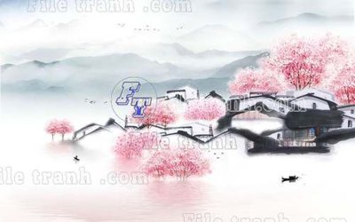 File gốc File tranh gốc tranh tường bích họa idochine trung quốc IDT646 (in 3D) nghệ thuật