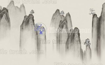 Download file File tranh gốc tranh tường bích họa idochine trung quốc IDT657 (gốc) in mica bàn thờ