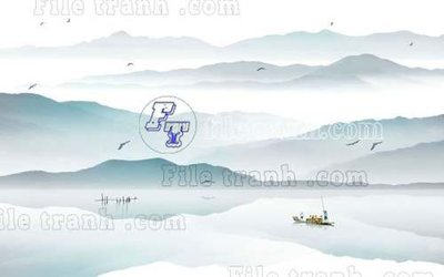 File gốc File tranh gốc tranh tường bích họa idochine trung quốc IDT662 (ảnh chi tiết) để in lụa