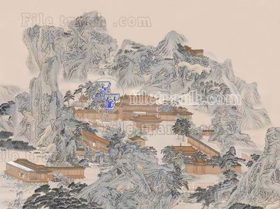 Ảnh gốc file in lụa File tranh gốc tranh tường bích họa idochine trung quốc IDT67 chi tiết