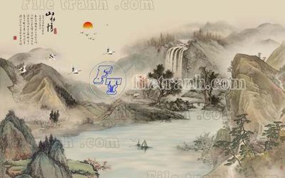 File gốc File tranh gốc tranh tường bích họa idochine trung quốc IDT670 (cho in ấn) từ Filetranh.com