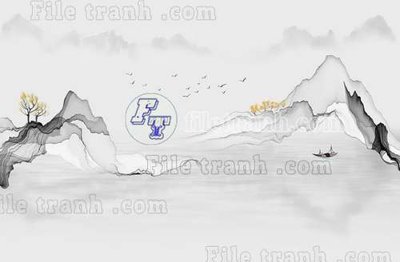 File in trần File tranh gốc tranh tường bích họa idochine trung quốc IDT677 (bản gốc) phong cảnh