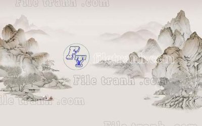 Hình ảnh file gốc in lụa File tranh gốc tranh tường bích họa idochine trung quốc IDT700