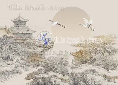 Cung cấp file tranh gốc File tranh gốc tranh tường bích họa idochine trung quốc IDT749 độc quyền