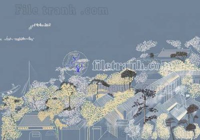 File tranh File tranh gốc tranh tường bích họa idochine trung quốc IDT80 (bản gốc) treo phòng ăn