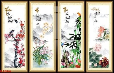 File in trần File gốc in tranh tổng hợp K1066 (file gốc) hoa văn 3D