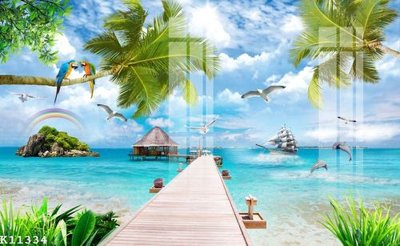 File gốc File gốc in tranh tổng hợp K11334 (in lụa) họa tiết 3D