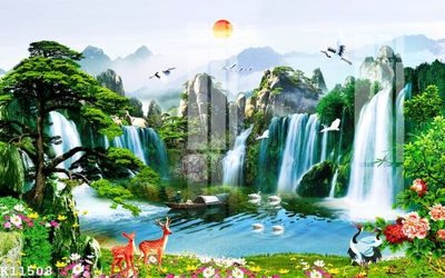 File in trần File gốc in tranh tổng hợp K11508 (bản gốc) mây trời