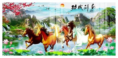 File gốc File gốc in tranh tổng hợp K11520 (in lụa) tranh phong thủy