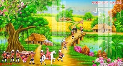 File tranh File gốc in tranh tổng hợp K1216 (bản gốc) in lụa 5D