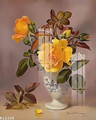 File in trần File gốc in tranh tổng hợp K12220 (bản gốc 3D) sống động