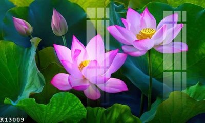 File in lụa File gốc in tranh tổng hợp K13009 (hoa văn) File gốc in tranh tổng hợp K13009