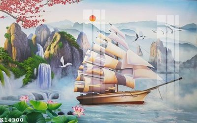 Download file gốc File gốc in tranh tổng hợp K14300 (in lụa) hoa lá