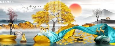 File gốc in tráng gương File gốc in tranh tổng hợp K14983 chi tiết