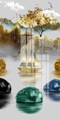 File in mica File gốc in tranh tổng hợp K15214 (bản gốc) làm vách ngăn