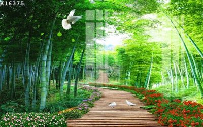 File tranh File gốc in tranh tổng hợp K16375 (ảnh gốc) in trần 3D