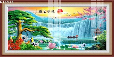 File tranh File gốc in tranh tổng hợp K16413 (bản gốc) in lụa dán tường