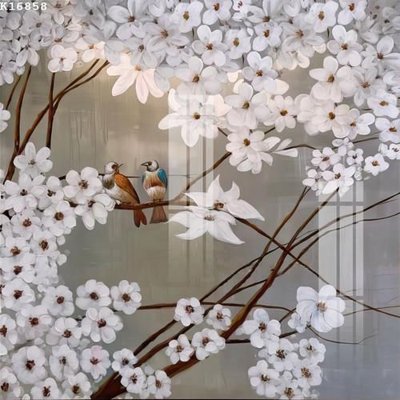 File in trần File gốc in tranh tổng hợp K16858 (file gốc) hoa văn 3D