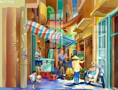 File ảnh File gốc in tranh tổng hợp K17758 (gốc) dùng in Pano