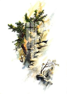 File gốc File gốc in tranh tổng hợp K17975 (in tráng gương) nghệ thuật