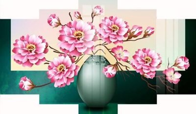 File tranh gốc PSD File gốc in tranh tổng hợp K18215 còn nguyên layer