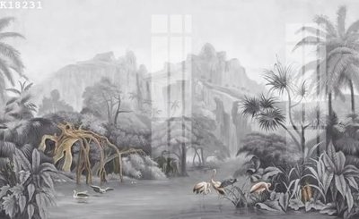 Download file gốc File gốc in tranh tổng hợp K18231 (in lụa) hoa lá