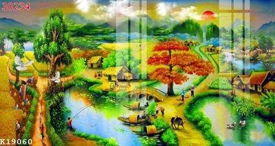 File in trần File gốc in tranh tổng hợp K19060 (file gốc) hoa văn 3D