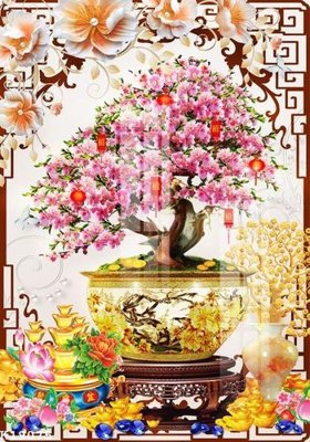 Chi tiết file tranh tráng gương File gốc in tranh tổng hợp K19075 (ảnh gốc)