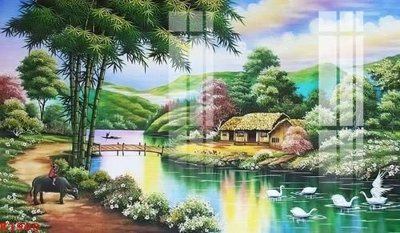 File gốc File gốc in tranh tổng hợp K1960 (in lụa) tranh thuận buồm