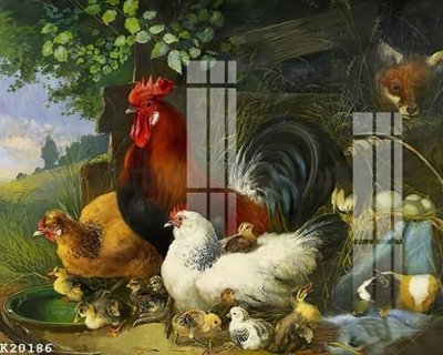 File gốc File gốc in tranh tổng hợp K20186 (in tráng gương) ốp tường