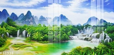 File gốc File gốc in tranh tổng hợp K20928 (in tráng gương) hiện đại