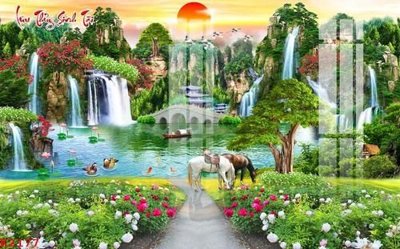 File in trần File gốc in tranh tổng hợp K2177 (bản gốc) đại dương