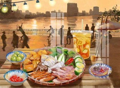 File gốc File gốc in tranh tổng hợp K23099 (in ấn) màu sắc trung thực