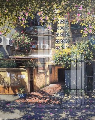 File gốc File gốc in tranh tổng hợp K23525 (in lụa) tranh mã đáo